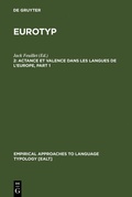 Cover: Actance et Valence dans les Langues de l'Europe - De Gruyter Mouton