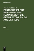 Cover: Festschrift f&uuml;r Ernst-Walter Hanack zum 70. Geburtstag am 30. August 1999 - De Gruyter