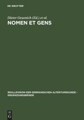 Cover: Nomen et gens - De Gruyter