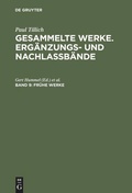 Cover: Fr&uuml;he Werke - De Gruyter
