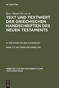 Cover: Das Markusevangelium - De Gruyter