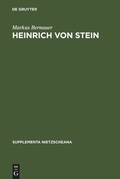 Cover: Heinrich von Stein - De Gruyter