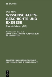 Abbildung von: Gesammelte Aufsätze zum 65. Geburtstag - De Gruyter