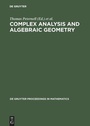 Cover: Complex Analysis and Algebraic Geometry - De Gruyter