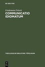 Cover: Communicatio idiomatum - De Gruyter
