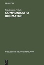 Cover: Communicatio idiomatum - De Gruyter