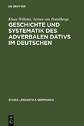 Cover: Geschichte und Systematik des adverbalen Dativs im Deutschen - De Gruyter