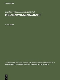 Abbildung von: Medienwissenschaft. 2. Teilband - De Gruyter Mouton