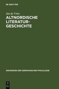Abbildung von: Altnordische Literaturgeschichte - De Gruyter