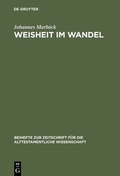 Cover: Weisheit im Wandel - De Gruyter