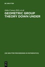 Cover: Geometric Group Theory Down Under - De Gruyter