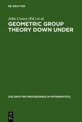 Cover: Geometric Group Theory Down Under - De Gruyter