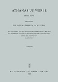 Cover: Athanasius Alexandrinus: Werke. Die Dogmatischen Schriften / Orationes I et II contra Arianos - De Gruyter