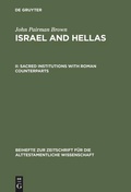 Cover: Sacred Institutions with Roman Counterparts - De Gruyter