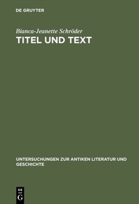 Abbildung von: Titel und Text - De Gruyter