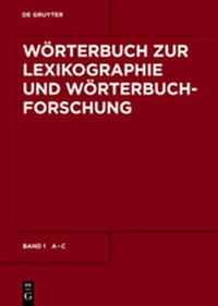 Abbildung von: Wörterbuch zur Lexikographie und Wörterbuchforschung / A - C - De Gruyter