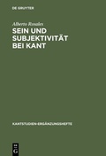 Cover: Sein und Subjektivit&auml;t bei Kant - De Gruyter