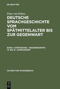 Cover: Einf&uuml;hrung &middot; Grundbegriffe &middot; 14. bis 16. Jahrhundert - De Gruyter