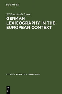 Abbildung von: German Lexicography in the European Context - De Gruyter