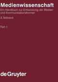 Cover: Medienwissenschaft. 3. Teilband - De Gruyter Mouton