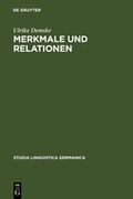 Cover: Merkmale und Relationen - De Gruyter