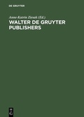 Cover: Walter de Gruyter Publishers - De Gruyter