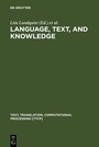 Cover: Language, Text, and Knowledge - De Gruyter Mouton