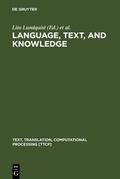 Cover: Language, Text, and Knowledge - De Gruyter Mouton