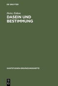Abbildung von: Dasein und Bestimmung - De Gruyter