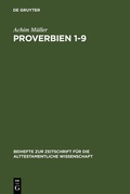 Cover: Proverbien 1-9 - De Gruyter