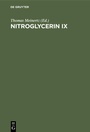 Cover: Nitroglycerin IX - De Gruyter