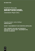Cover: Briefe von und an Friedrich Nietzsche Januar 1875 - Dezember 1879. Gesamtregister zur zweiten Abteilung - De Gruyter