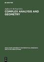 Cover: Complex Analysis and Geometry - De Gruyter