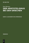 Cover: Alexander von Aphrodisias - De Gruyter