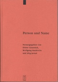 Cover: Person und Name - De Gruyter