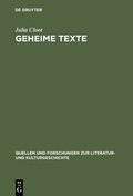 Cover: Geheime Texte - De Gruyter