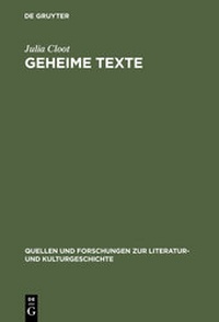 Enlarge image Cover: Geheime Texte - De Gruyter