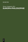 Cover: Europa-Philosophie - De Gruyter
