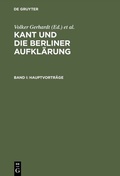Cover: Kant und die Berliner Aufkl&auml;rung - De Gruyter