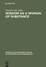 Cover: Wisdom as a Woman of Substance - De Gruyter