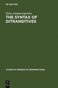 Abbildung von: The Syntax of Ditransitives - De Gruyter Mouton
