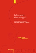 Cover: Laboratory Phonology 7 - De Gruyter Mouton