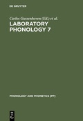 Cover: Laboratory Phonology 7 - De Gruyter Mouton