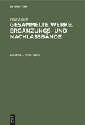 Cover: I. (1919-1920) - De Gruyter