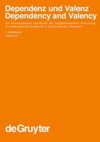 Abbildung von: Dependenz und Valenz 2.Teilband - De Gruyter Mouton