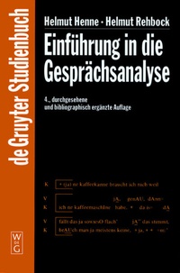 Abbildung von: Einführung in die Gesprächsanalyse - De Gruyter