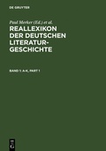 Cover: Reallexikon der deutschen Literaturgeschichte - De Gruyter