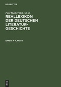Cover: Reallexikon der deutschen Literaturgeschichte - De Gruyter