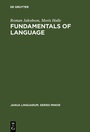 Cover: Fundamentals of Language - De Gruyter Mouton