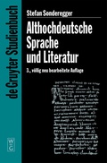 Cover: Althochdeutsche Sprache und Literatur - De Gruyter
